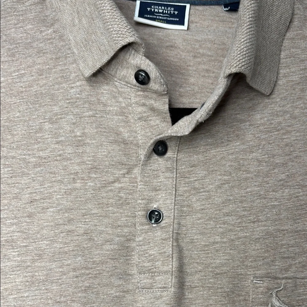 Charles Tyrwhitt Size S Men's Tan Polo Shirt - Picture 4 of 6
